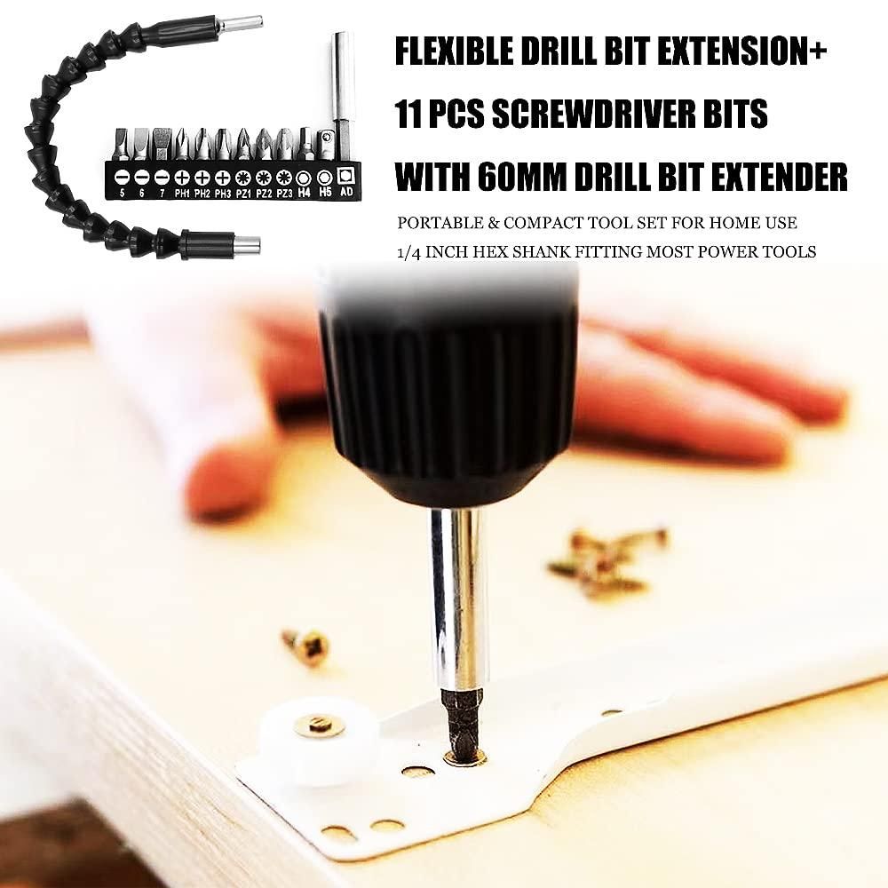 Drill Bit Extension Set For Tight Space